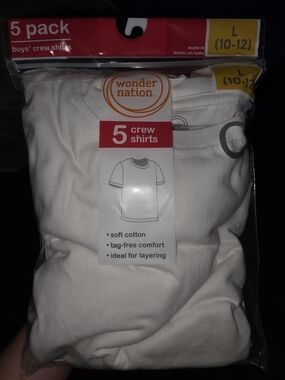 wonder nation White Boys' Short Sleeve Crew T-Shirts - 4 Pack